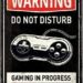 Nostalgic Art – Plaque Metal Vintage Warning Gaming in progress – 20 x 30 CM
