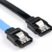 Cable Sata 3 Cable, Câble SATA III 6.0Gbps Câbles SATAavec Loquet de Verrouillage, Noir OU Bleu;